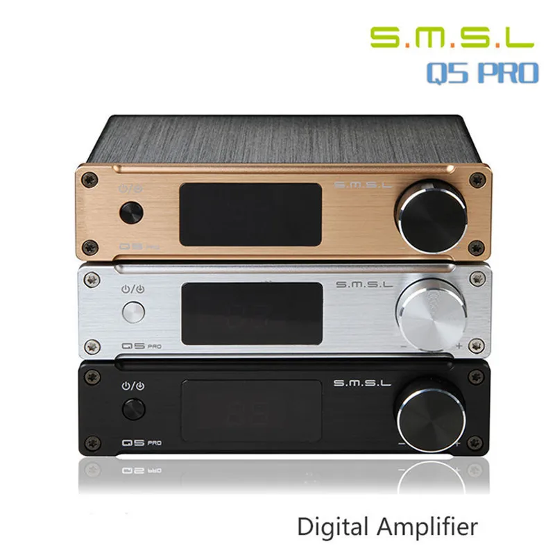 SMSL Q5 Pro Высокое качество HiFi 2,0 чистый домашний аудио Мощность Цифровой усилитель вход коаксиальный Оптический USB ЦАП 45 Вт* 2 дистанционное управление