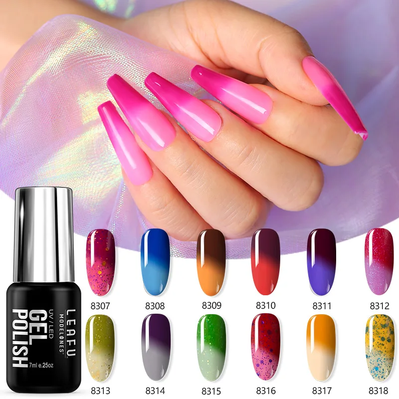 

Modelones Chameleon Thermo UV Nail Gel Polish Soak Off Temperature Led Nail Varnish Semi Permanent Changing Color Gel Enamel