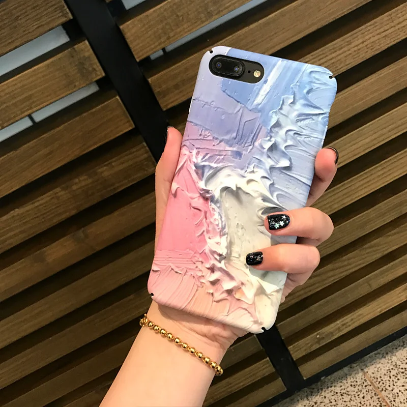 Japanese and Korean Fresh Art Phone Case for IPhone X 6 XS 6S 7 8 XR MAX Plus Matte Back Cover |