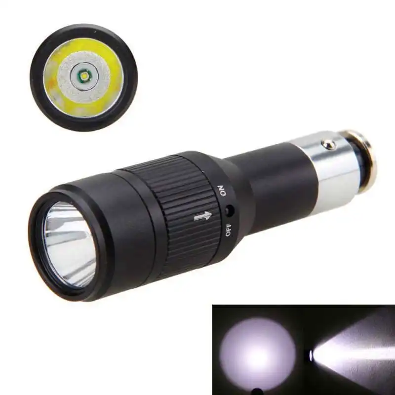 Q5 LED Car Cigarette Lighter Vechicle Charging Flashlight Torch LAMP powerful led flashlight rechargeable laser pointer #4S18 (2)