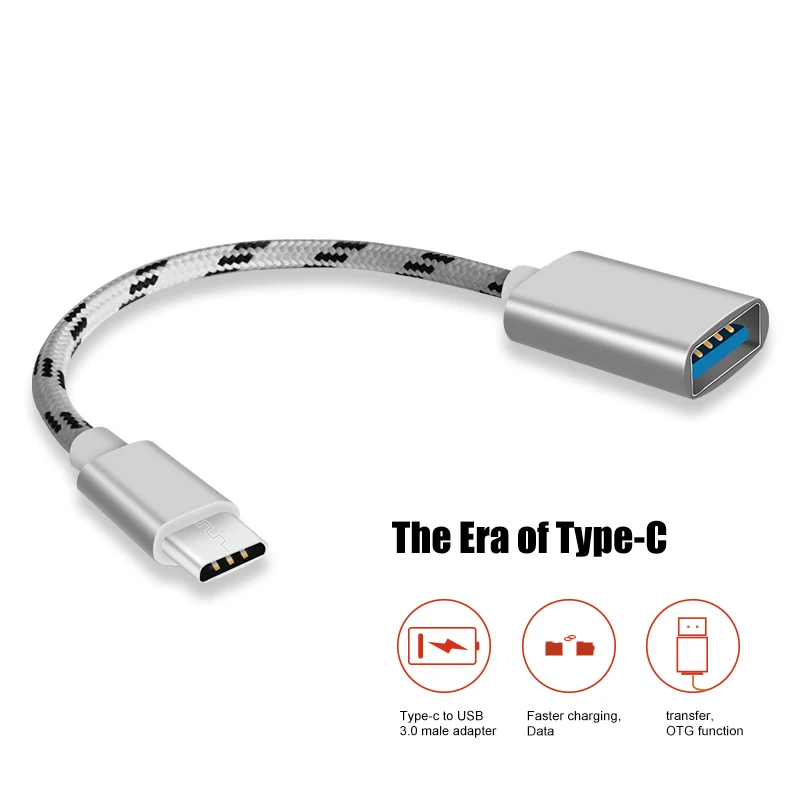 New Type C OTG Cable Adapter USB 3.1 Type C Male to USB A Female OTG