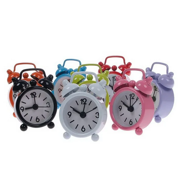 Metal Alarm Clocks Mini Beauty Girl Alarm Table Clocks Function Quartz