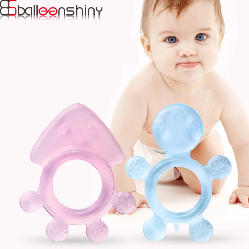 

BalleenShiny Baby Soft Teether Pacifier Saft Toys Cute Animal Cartoon Silicone Training ToothBrush Teething Chewable Care Toys