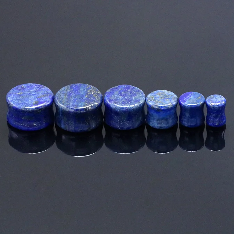 2PCS Stone Ear Plugs Ear Tunnels Saddle Ear Tragus Piercing Stretchers Tapers Expanders 6mm-16mm Anti-allergic Body Jewelry Men3