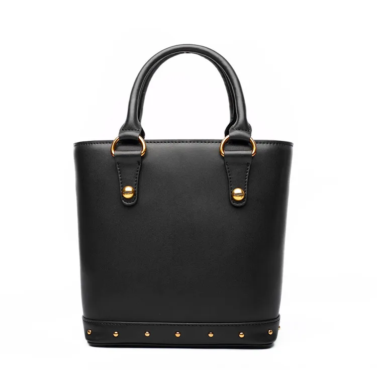 Hot sale retro fashion famous designer women leather handbags new bucket type magnetic buckle Genuine Leather women bag