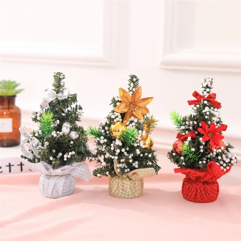 20 см 1 шт Маленькая DIY Рождественская елка искусственная сосна мини щетка для