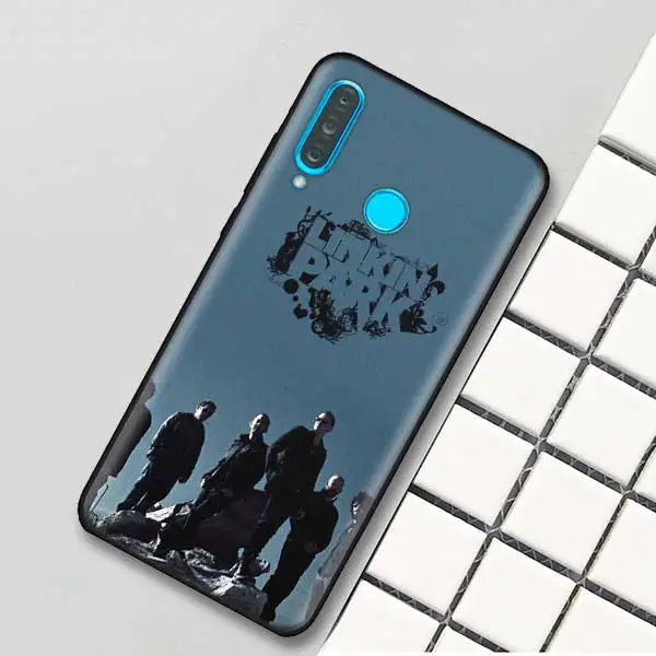 Черный силикон, TPU чехол, Накладка для huawei P30 P20 P10 Коврики 20 10 Lite Pro Nova 4 4E 3E P Smart плюс мягкая оболочка, с надписью "Linkin Park"