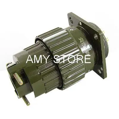 Y2M-19TK Y28M-4/7/8/10/12/14/19/24/32/37 Pins Cylindrical Circular Connector Army Green Aviation Plug Socket