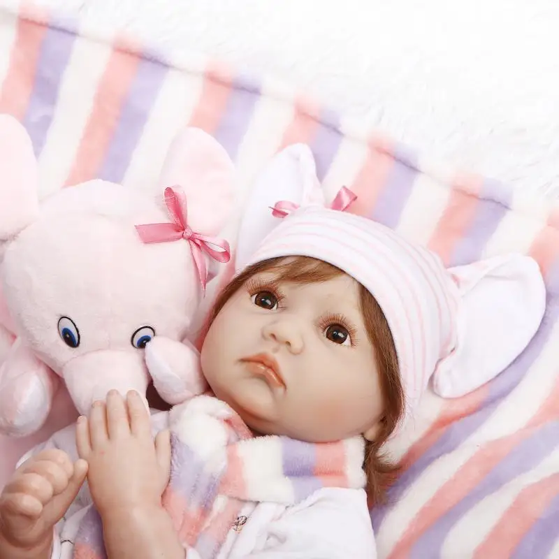 NPKCOLLECTION 55 см силиконовый для новорожденных куклы дети Playmate подарок для девочек Baby Alive мягкие игрушки для букетов кукла Bebe Reborn