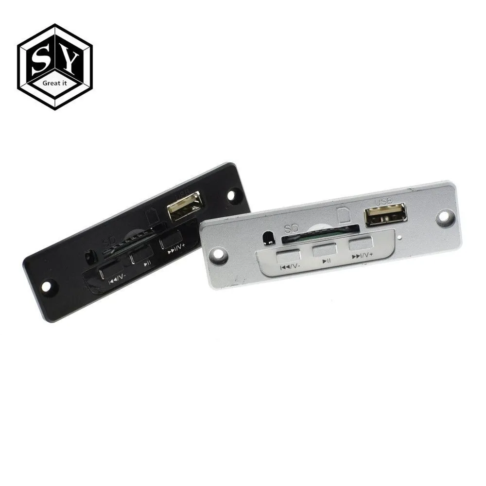 

3.7V-5V Power MP3 WAV Format decoder board 3W + 3W Amplifier SD/MMC U Disk MP3 module decoding audio Support Bluetooth sticker