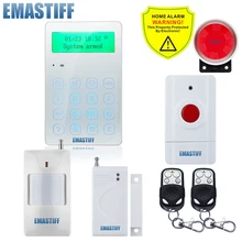 GSM беспроводная домашняя бизнес Охранная Сигнализация приложение управление сирена детектор движения PIR датчик дыма