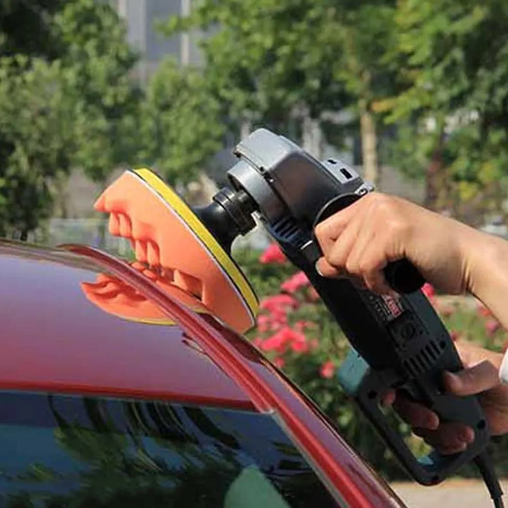 

6pcs/set Car Wash Sponges Polishing Waxing Buffing Pad Kit With Backing Pad And Drill Adapter For Car Care Washing Polishing