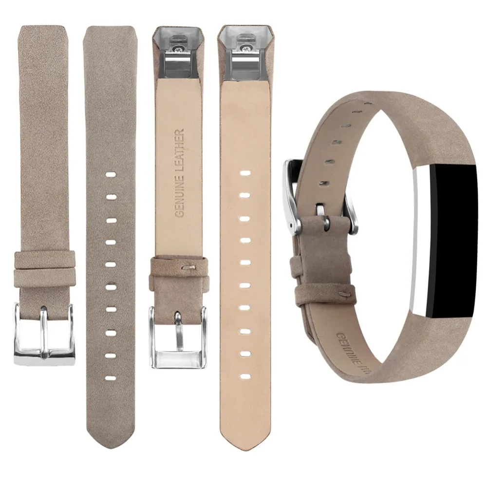 

Luxury Genuine Leather Band Replacement Strap Bracelet for Fitbit Alta /Alta HR Tracker High Quality bracelet strap Black