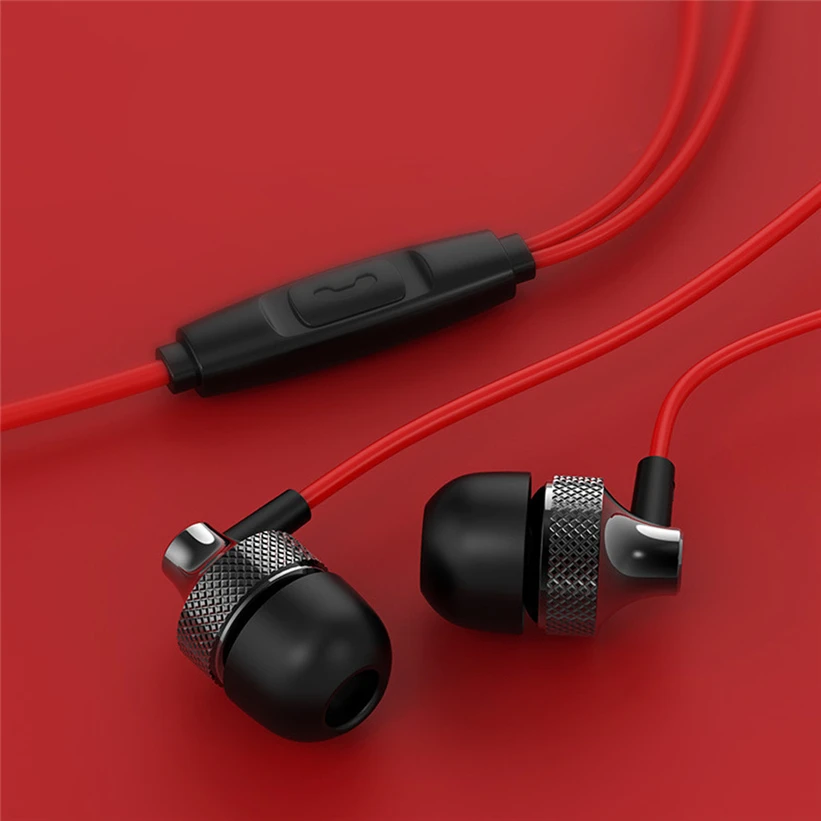 Наушники carprie In-Ear Supper Bass металлические наушники микрофон прослушивание музыки прием вызова для телефона 90107