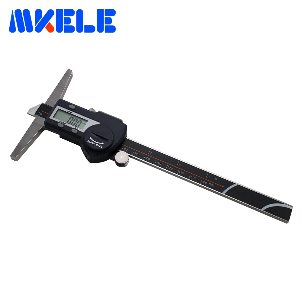 

0-150mm Depth Vernier Caliper Micrometer Digital Vernier Caliper Stainless Steel Digital Electric Digital Depth Gauge Waterproof
