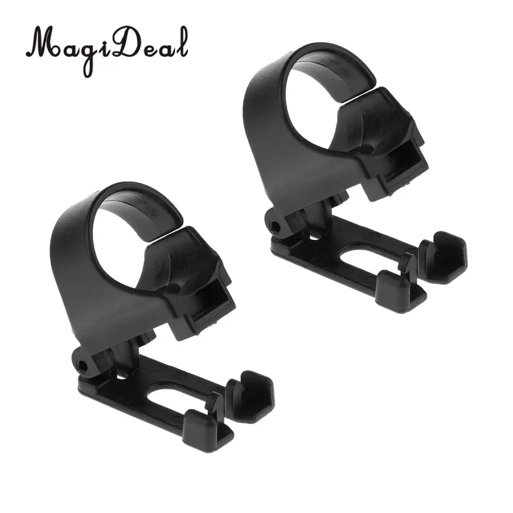 2 Pieces Durable Scuba Dive Universal Plastic Clip Snorkel Keeper Retainer Replacement Snorkeling Equipment (Black)