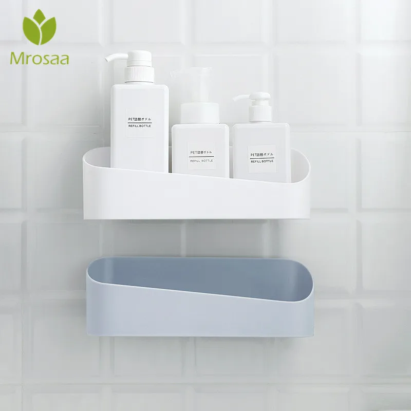  Bathroom Storage Box Cosmetic Wall Mount Shampoo Shower Lotion Organizer Kitchen Sink Toilet Shelve