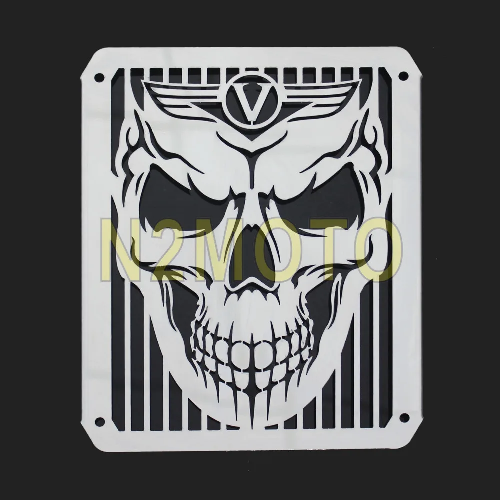 

Steel Radiator Grill Skull Cover Guard Protector for Kawasaki VULCAN VN400 VN800 ALL Years Mesh Grille