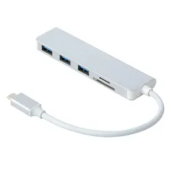 Type-C концентратор Алюминиевый сплав USB C адаптер многопортовый 3 usb порта SD/TF кардридер высокая скорость разветвитель для окна MAC ноутбука