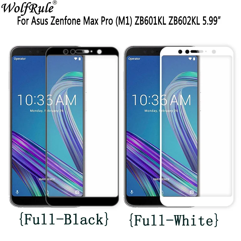Полное покрытие закаленное стекло Asus Zenfone Max Pro M1 ZB602KL ZB601KL защита экрана X00TD Стекло