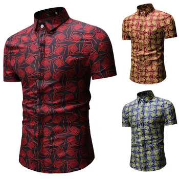 

Man Tops Men's Summer New Simple Fashion Short-Sleeved Shirt Leisure Blouse Top