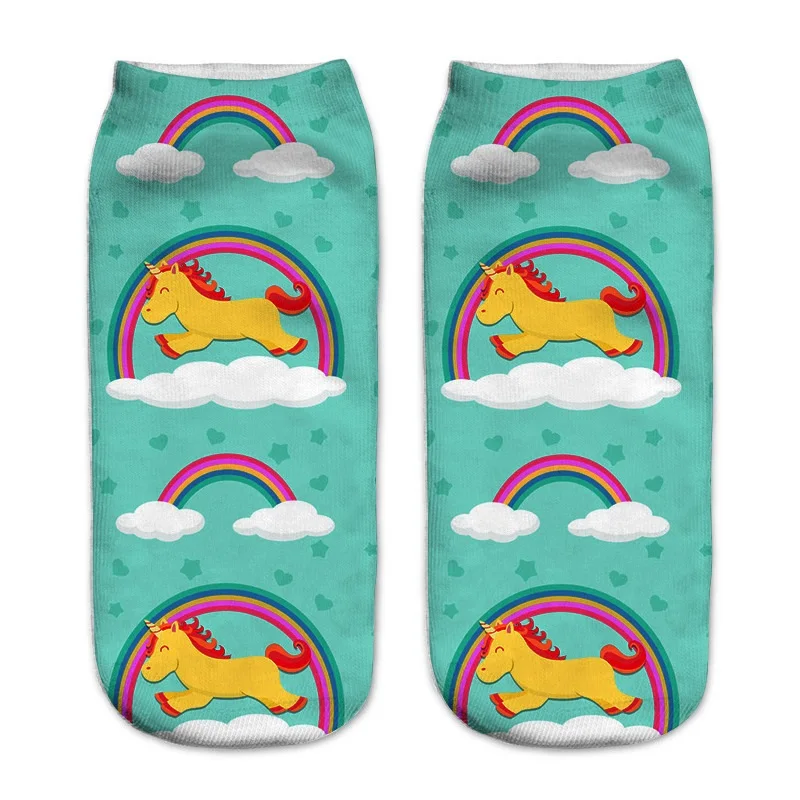 Harajuku/милые носки с единорогами для женщин; забавные носки с 3D принтом для беременных; носки для беременных; сезон зима-осень-весна - Цвет: color6