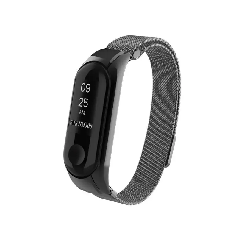 Браслет на запястье для Xiaomi mi Band 3 Нержавеющая сталь mi lanese Магнитная Петля Группа Смарт часы 18Jul10