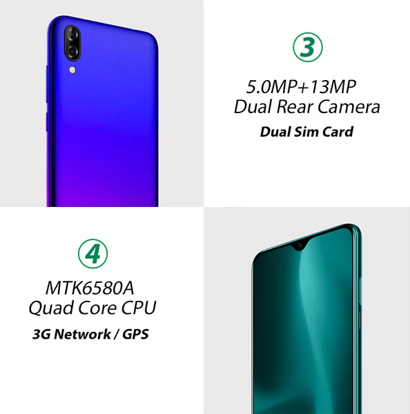 Presale Blackview A60 смартфон 4080 мАч 19:9 6 1 дюйма Двойная камера ГБ ОЗУ 16 Гб ПЗУ мобильный