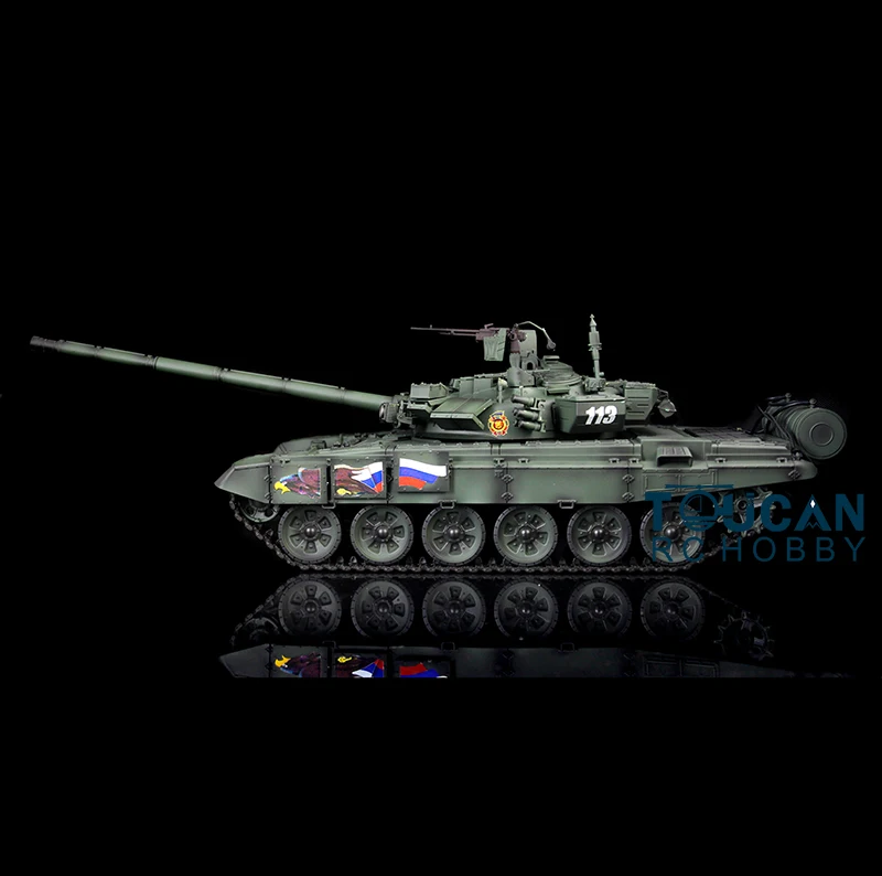 

HengLong 1/16 Scale Darkish Green Russian T90 RTR RC Tank Model Plastic Tracks 3938 TH00155