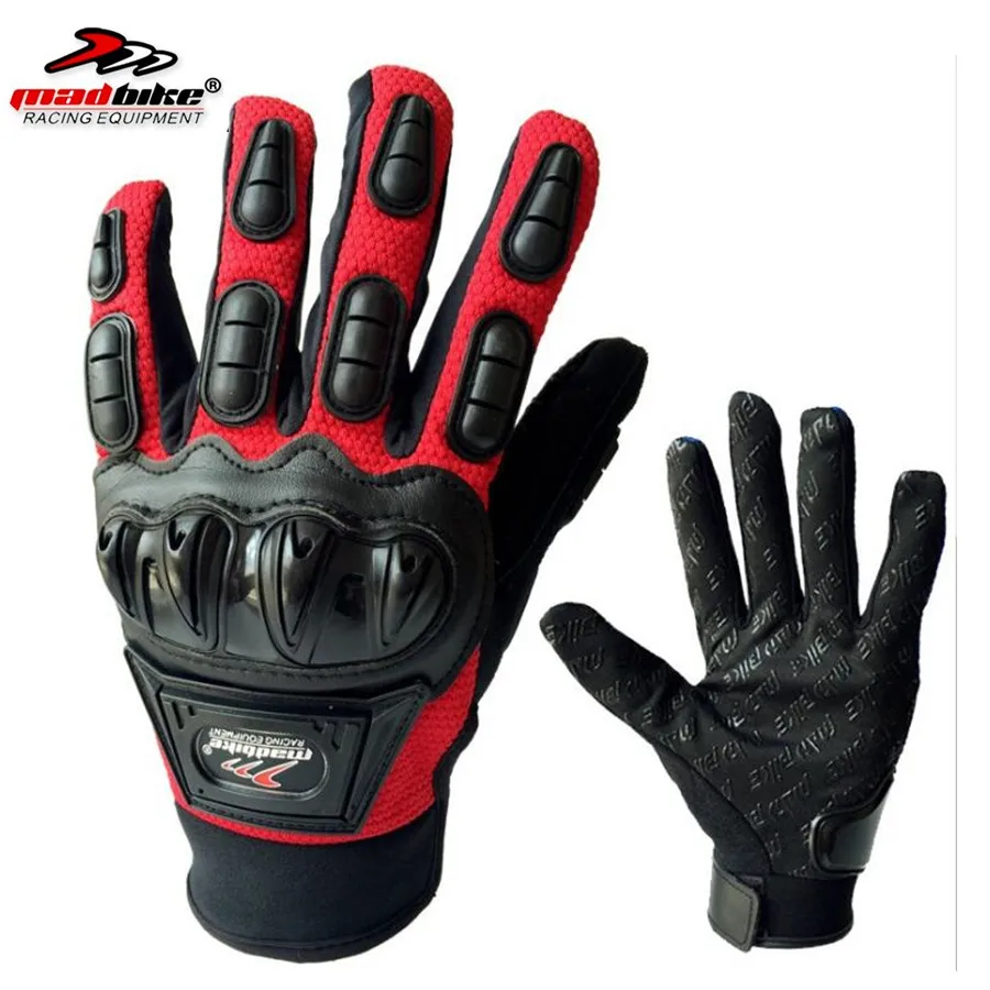 

Madbike motorcycles moto gloves men motorcycle racing luva couro motocicleta motor bike motocross Cycling gloves red blue black