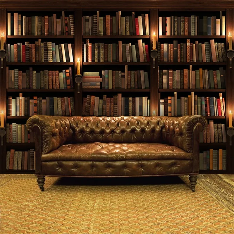 Beibehang シミュレーション本棚の壁紙 3d壁装材 書斎 寝室 レクリエーション アートオフィスの背景 Background Wallpaper Wall Paperbookshelf Wall Aliexpress