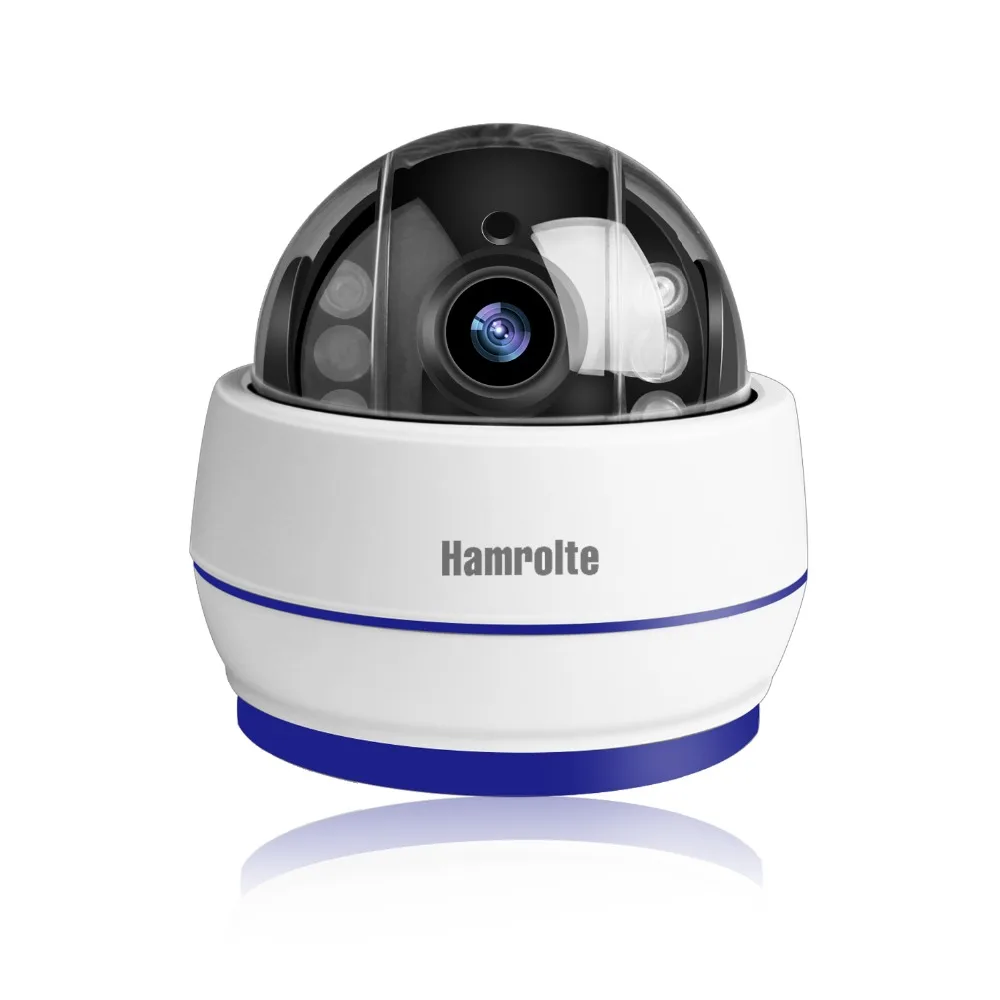 Hamrolte Wifi камера, скоростная купольная камера 1080 P, 5-кратный зум, автоматическая фокусировка, крытая PTZ ip-камера, слот для sd-карты, Аудио запись, Onvif CamHi