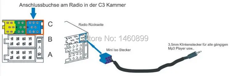 AUX кабель аудио Aux-In адаптер 8PIN Mini ISO для VW Passat B5 POLO Bora Blaupunkt CD-плеер Fiat 500 Браво новая панда Fiorino