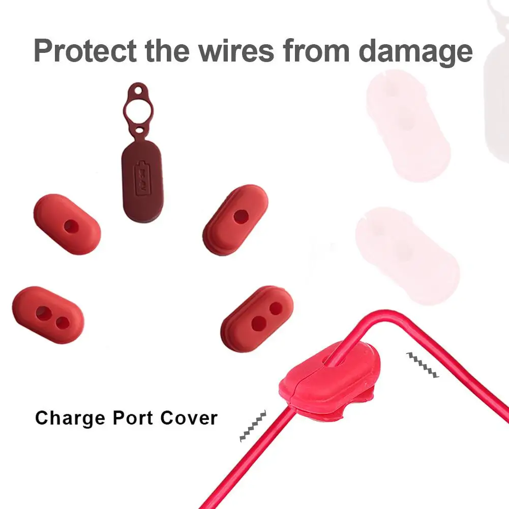 4 шт. силиконовый чехол M365 электрический скутер зарядный порт заглушка от пыли для Xiaomi M365 скутер запчасти