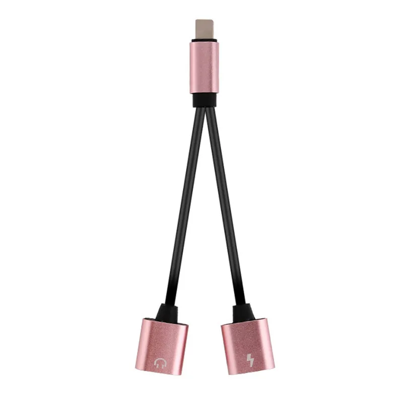 2 in 1 Headphone Adapter For iphone7/iphoneX/8/8Plus Dual USB Headphone Adapter Cable Charging & Listening Music Splitter Cord 2 in 1 Headphone Adapter For iphone7/iphoneX/8/8Plus Dual USB Headphone Adapter Cable Charging & Listening Music Splitter Cord