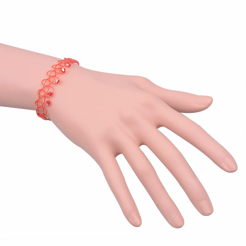 Bracelet Jewelry Boho Bracelets For Women Crystal Beads Stretch Tattoo Fish Line Charm Bracelet Female Jewelry Armband