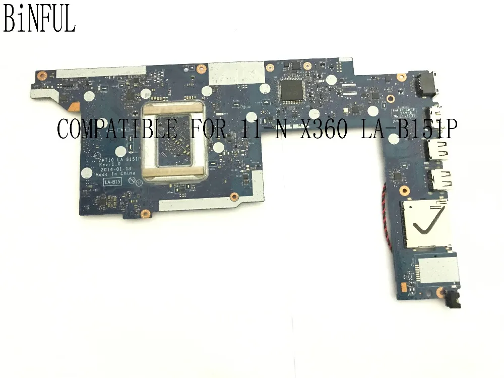 BiNFUL 100% اختبار ZPT10 LA-B151P محمول لوحة رئيسية لأجهزة HP 11-N X360 دفتر PC مع وحدة المعالجة المركزية