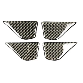 

4pcs Carbon Fiber Car Interior Door Handle Bowl Cover Trim Car Stickers For Mercedes C Class W205 C180 C200 GLC Accessories