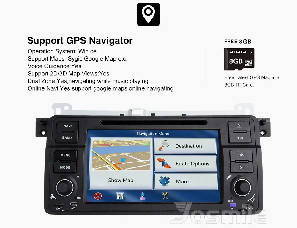 Sale Josmile Car Multimedia Player 1 Din Car Radio For BMW E46 M3 Rover 75 Coupe Navigation 318/320/325/330 GPS DVD Touring Hatchback 5