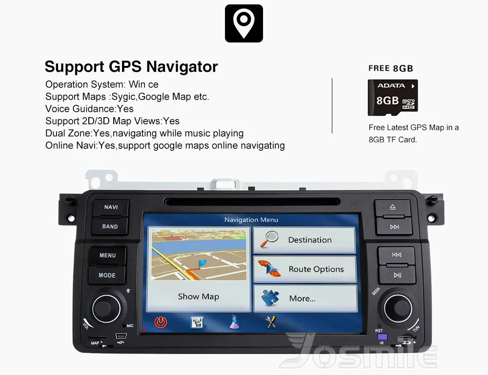 Josmile автомобильный мультимедийный плеер 1 Din Автомобильная магнитола для BMW E46 M3 Rover 75 купе навигация 318/320/325/330 gps DVD Touring хэтчбек