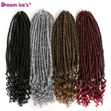 Dream ice's synthetic goddess faux locs Омбре волосы кроше для наращивания freetress предварительно петля косы волос