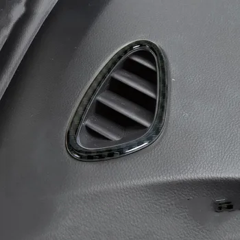 

For Buick GL6 2018 2PCS ABS Chrome Carbon Fiber Car Front Central Air Conditioning Outlet Cover Trim Car Styling Accessories
