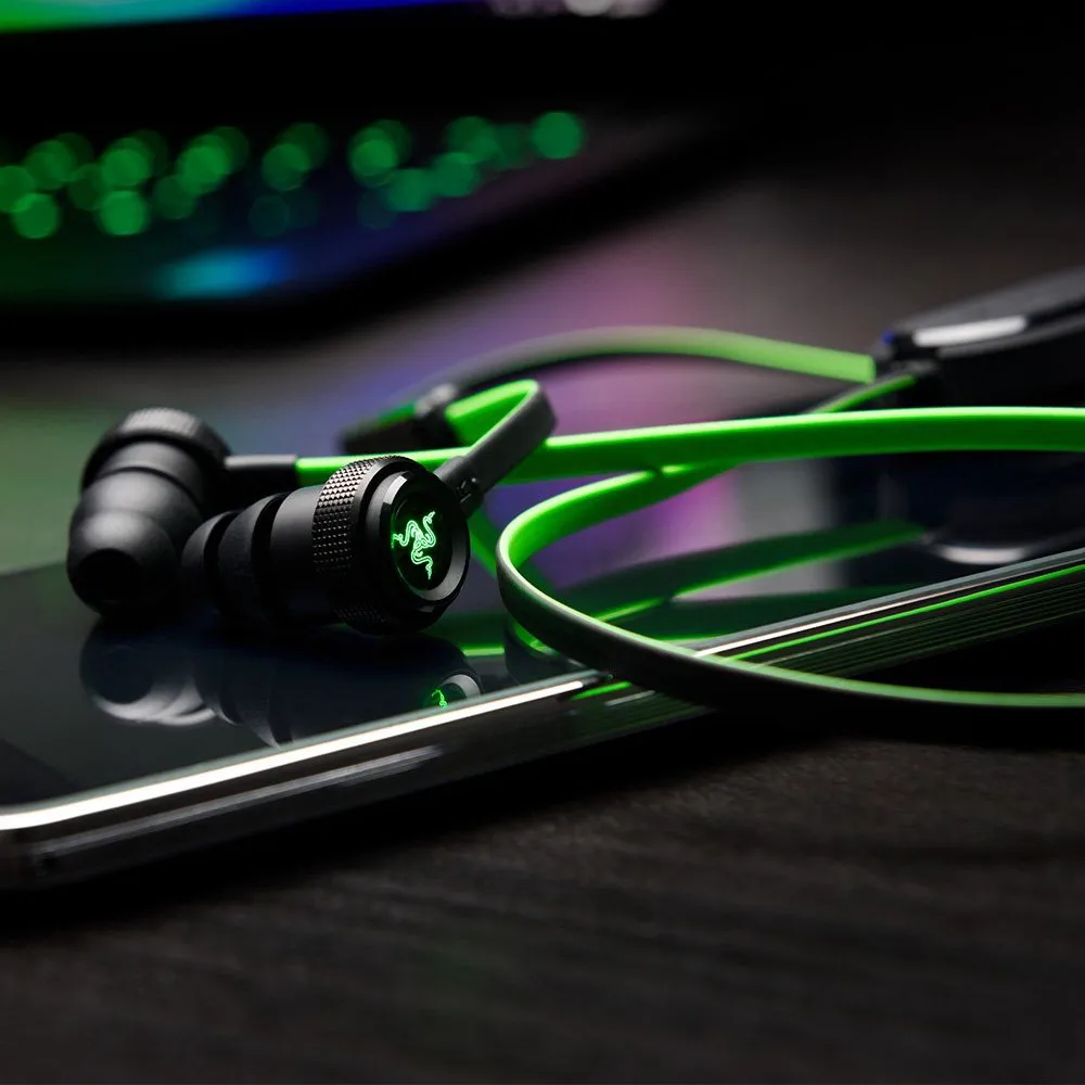 Оригинальная Беспроводная bluetooth-гарнитура razer Hammerhead с встроенным дистанционным микрофоном для устройств iOS, телефонов, ПК, игр и музыки