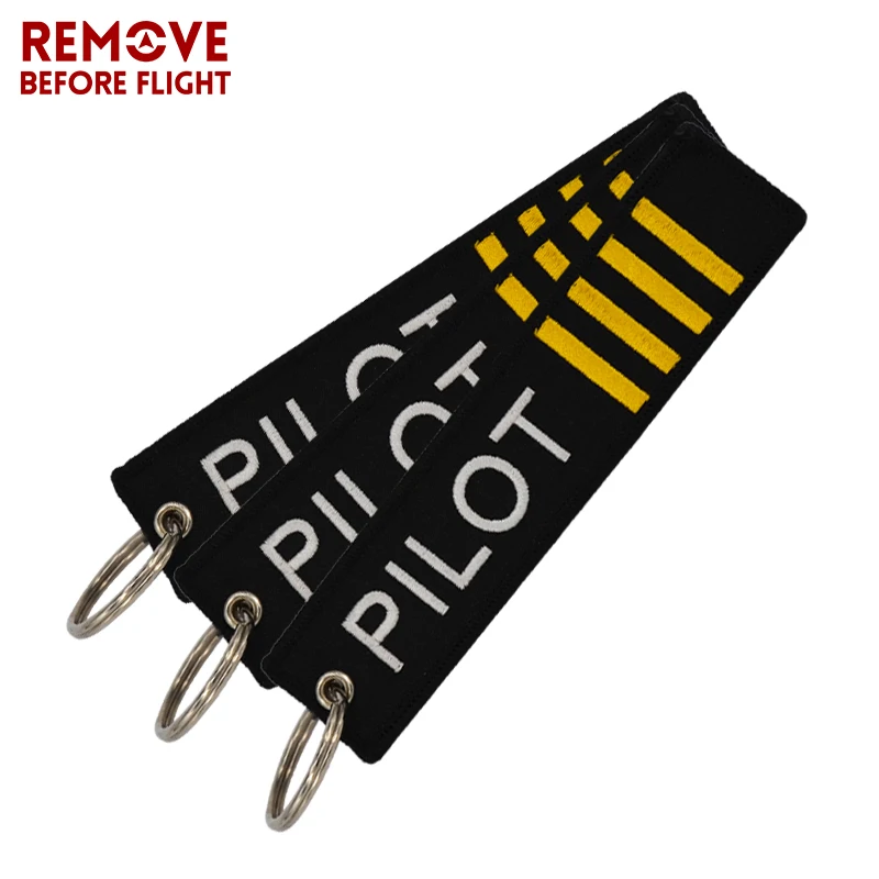 Remove Before Flight OEM Key Chain Jewelry Safety Tag Embroidery Pilot Key Ring Chain for Aviation Gifts Luggage Tag Label3