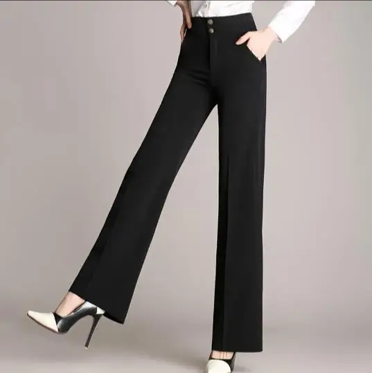 

Palazzo Pants women of OL office pants 2019 high waist trousers black pants 4xl plus size capris for women Femme ete Z928