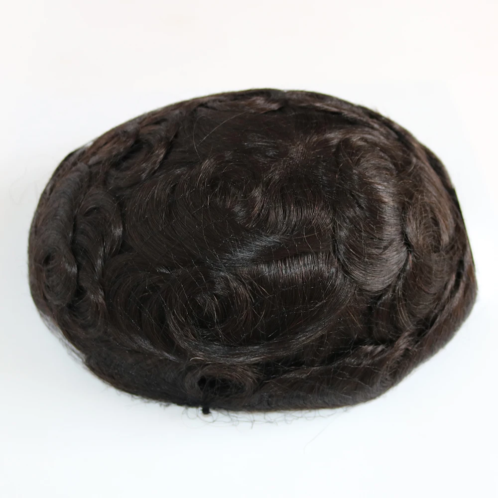 SimBeauty парик из искусственной кожи для мужчин европейские человеческие волосы для мужчин с 1" x 8" PU Тонкий 0,06-0,08 мм парик из тонкой кожи