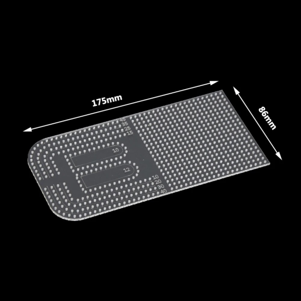 1 шт. шаблон Многофункциональный пробивая позиционирование правило расчета 17,5x8,6 см Акриловая кожа ручной работы инструменты