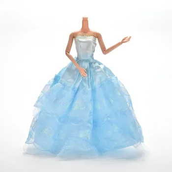

Elegant Lace Sleeveless Wedding Dress for Barbie Doll Accessories Gift for Kids Girl