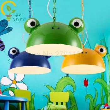 

Originality 4 Colour Children Room Hanging Lamp Warm Cartoon Frog Hanging Light LED Pendant Lights Simple Modern Pendant Lamp