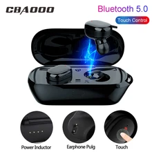 CBAOOO T2S наушники-вкладыши TWS с мини Беспроводной Bluetooth наушники стерео V5.0 наушники с сенсорным управлением Спортивная гарнитура с микрофоном наушники зарядный контейнер